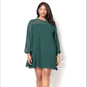 Eva Mendes long sleeve dress emerald size S
